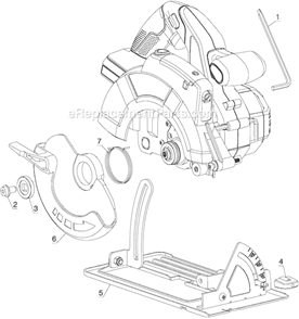 Page A Diagram and Parts List for Type 1 Porter Cable Circular Saw